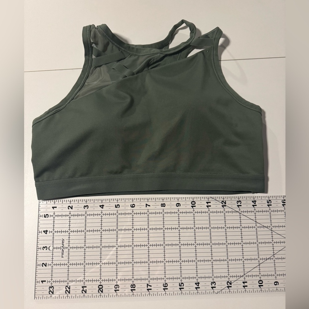 Nike DRI-FIT Olive Green Sports Bra | Large - Picture 4 of 7